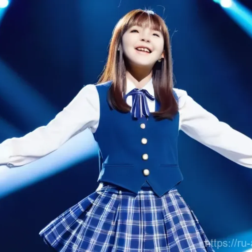 시라이시 마이 아이돌 경력 - **Prompt 1: The Iconic Idol on Stage**
    A full-body shot of Mai Shiraishi, in her prime as a Nogi...