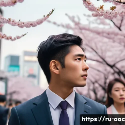 Home 31 사쿠라다 도리 드라마 작품 - A deeply emotional scene depicting a young Japanese man torn between his demanding corporate career ...