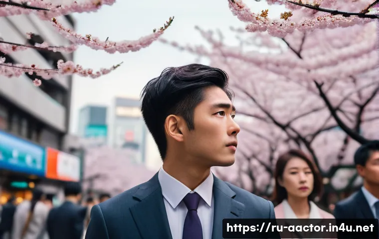 사쿠라다 도리 드라마 작품 - A deeply emotional scene depicting a young Japanese man torn between his demanding corporate career ...